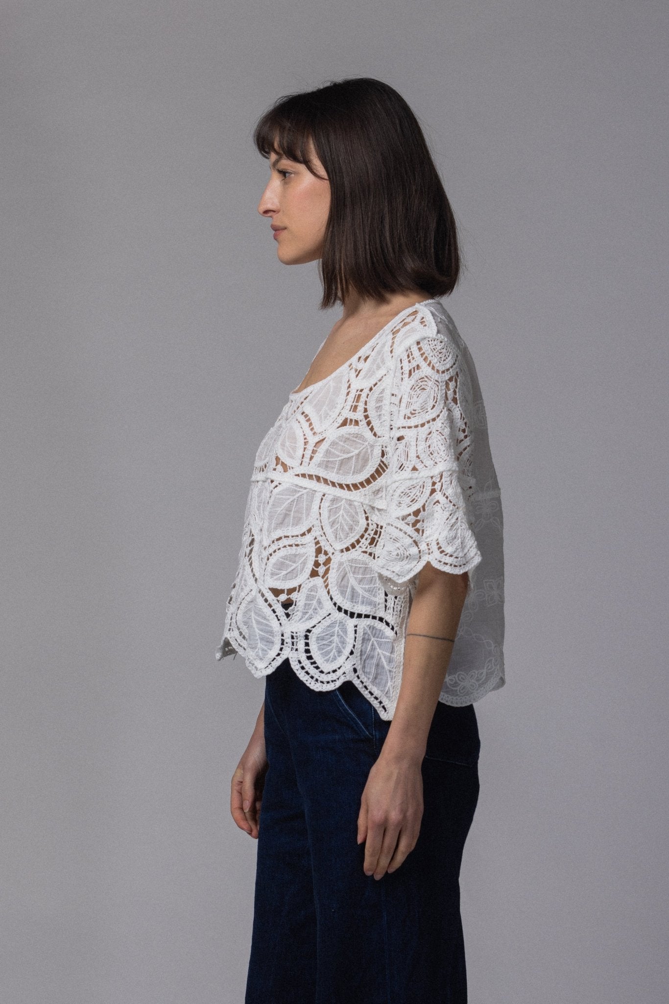 Haut Dentelle Crop - La Doudounerie