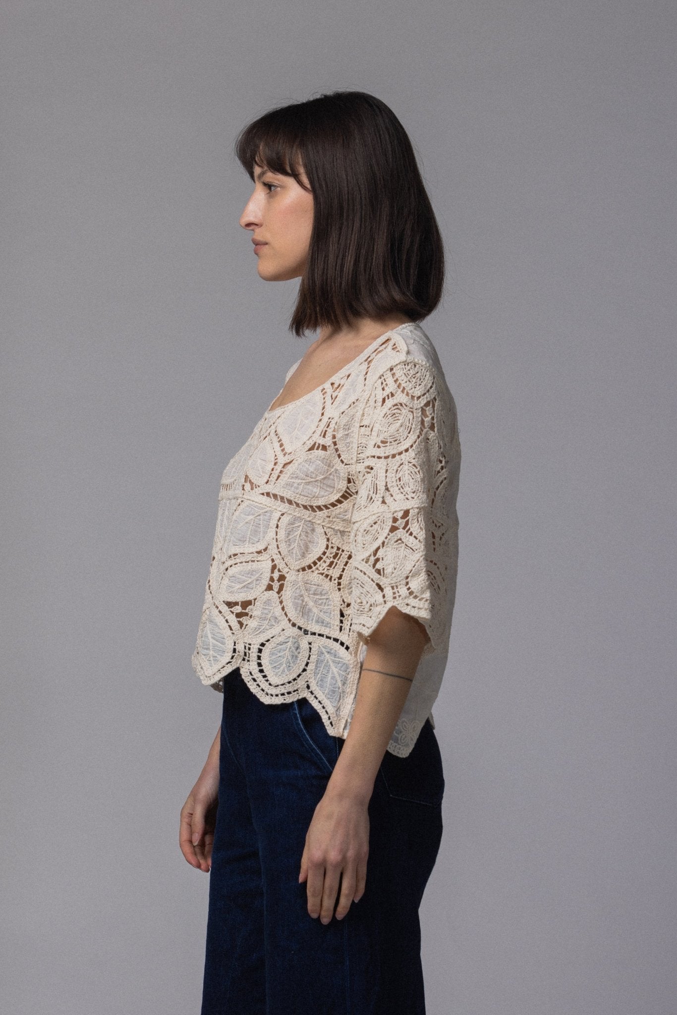 Haut Dentelle Crop - La Doudounerie