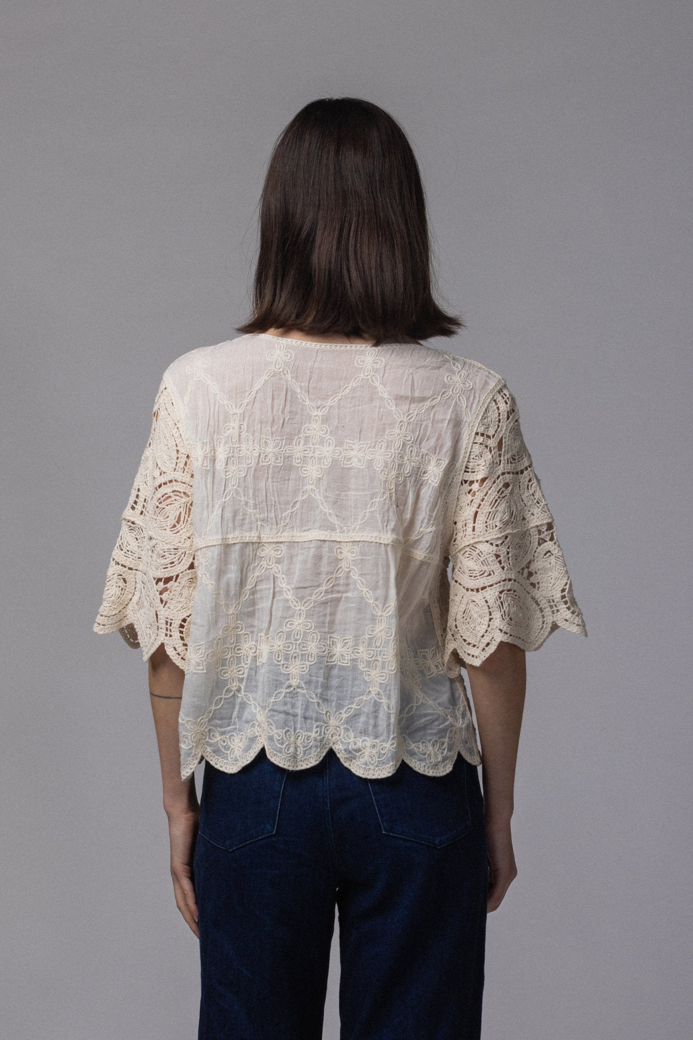 Haut Dentelle Crop - La Doudounerie