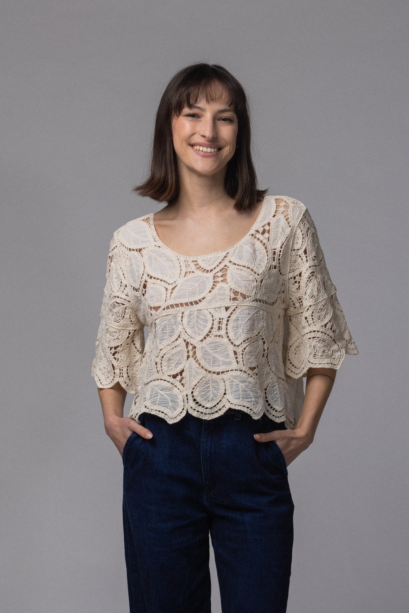Haut Dentelle Crop - La Doudounerie