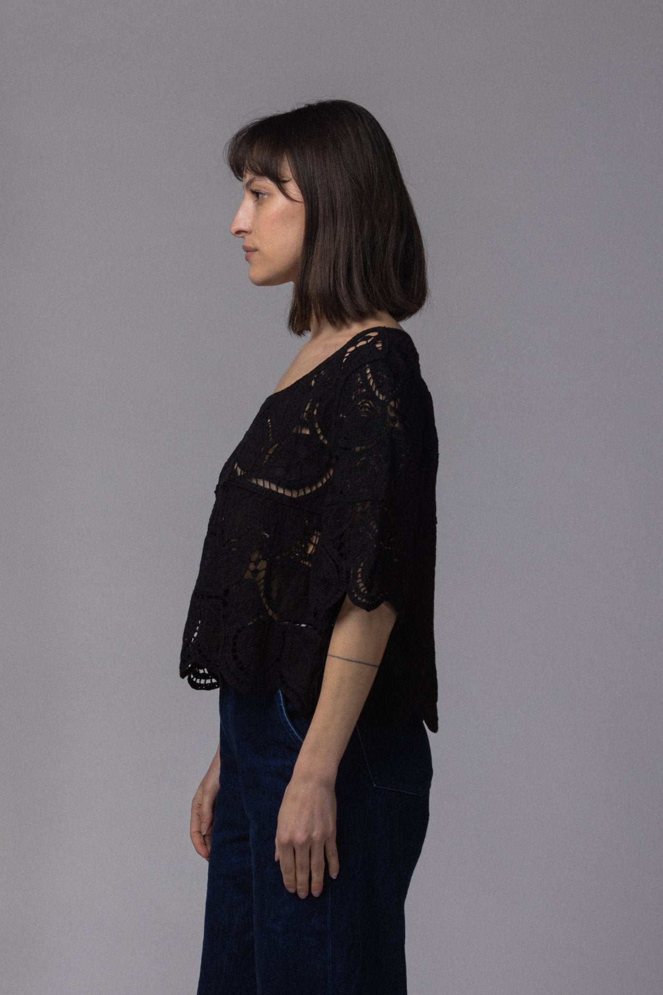 Haut Dentelle Crop - La Doudounerie