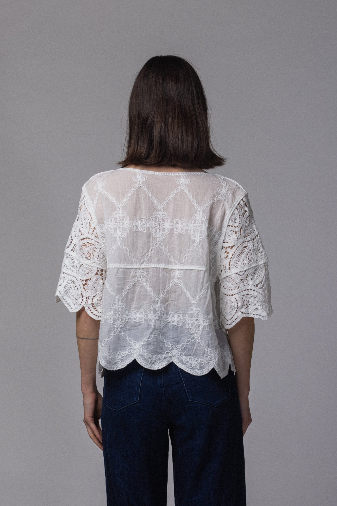Haut Dentelle Crop - La Doudounerie
