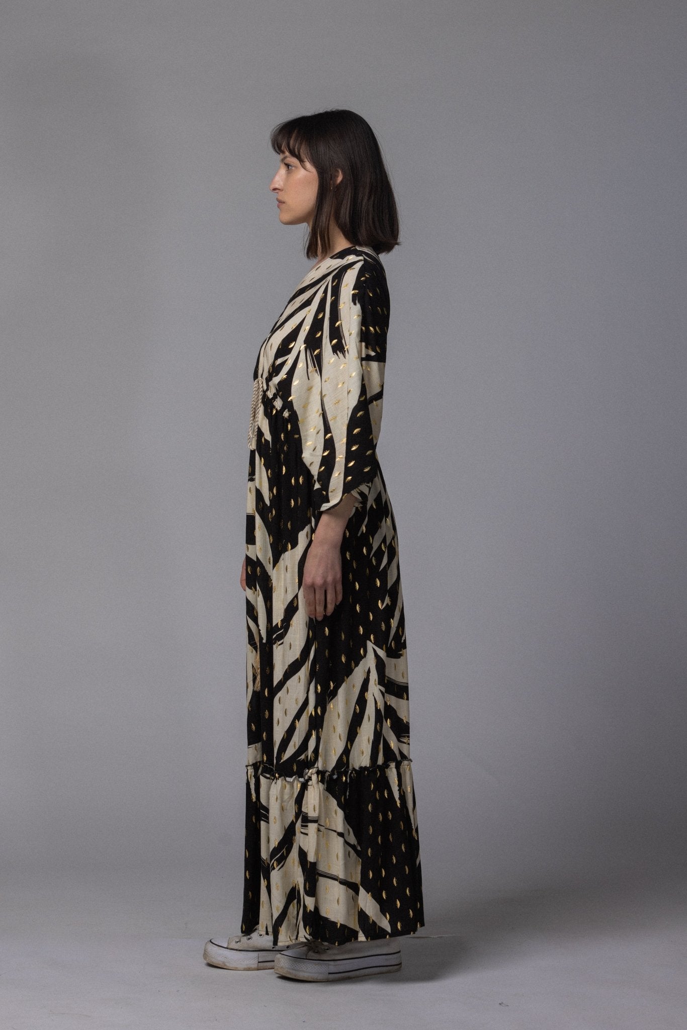 Robe avec détaille doré - La Doudounerie