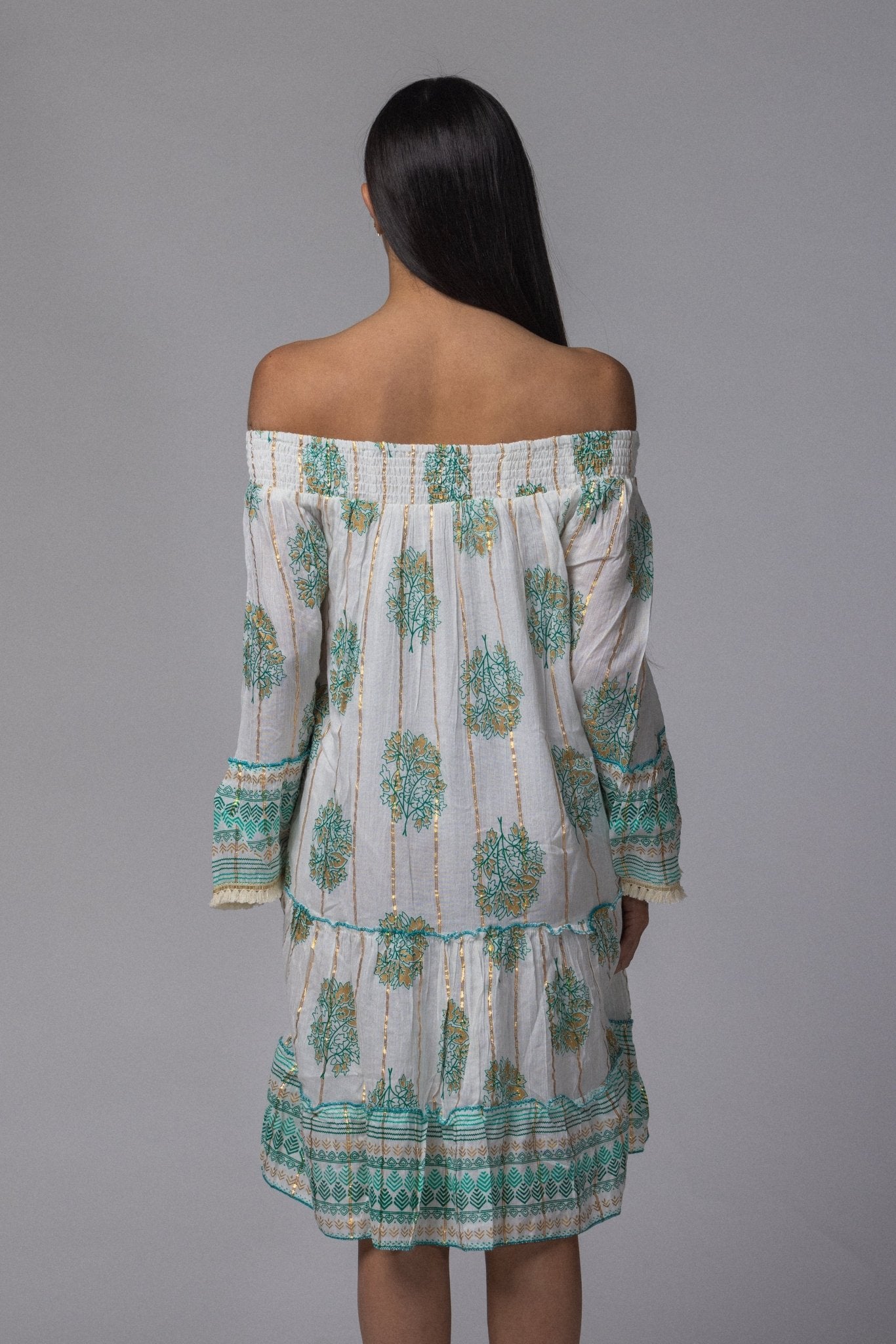 Robe courte été col élastique - La Doudounerie