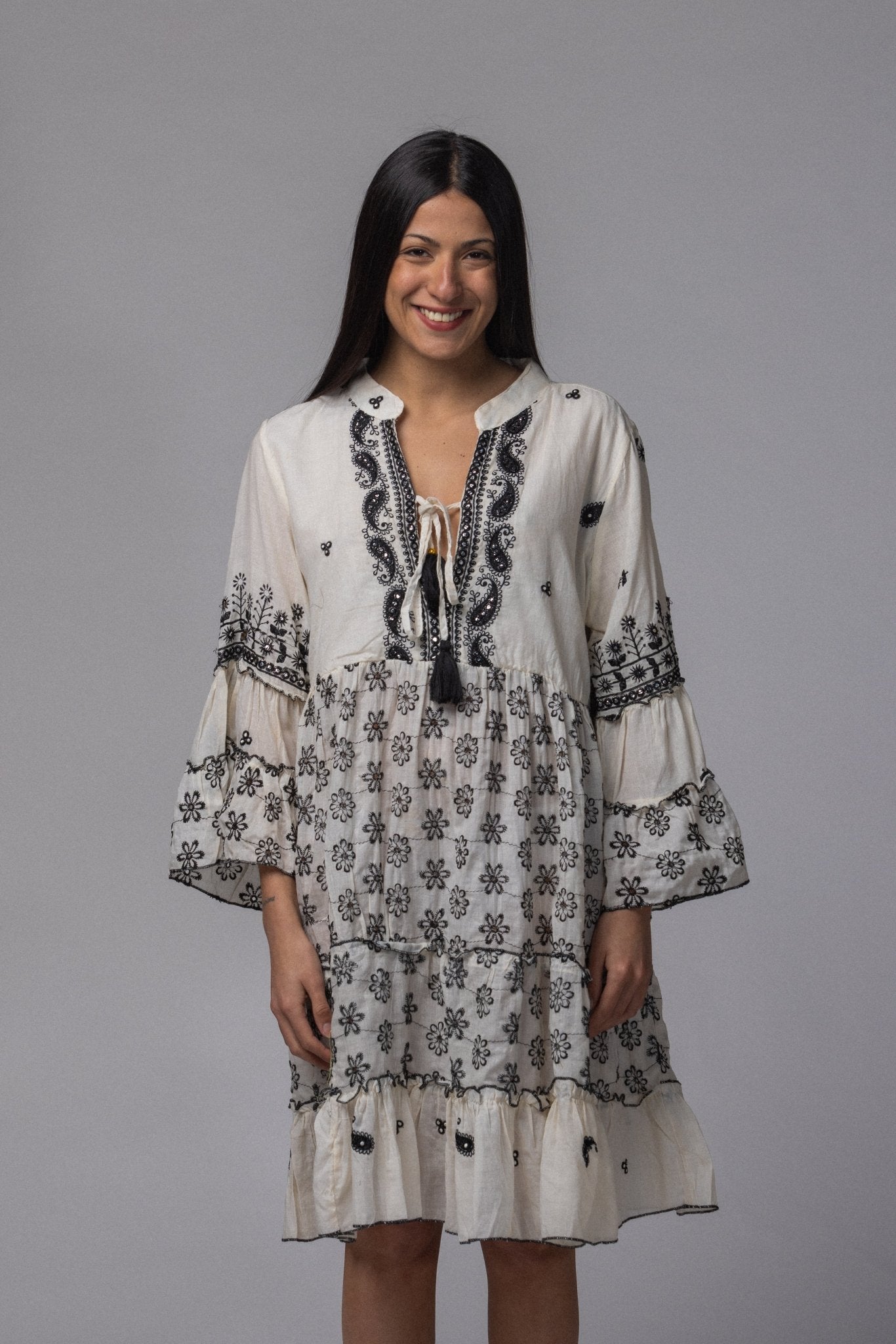 Robe courte motif - La Doudounerie