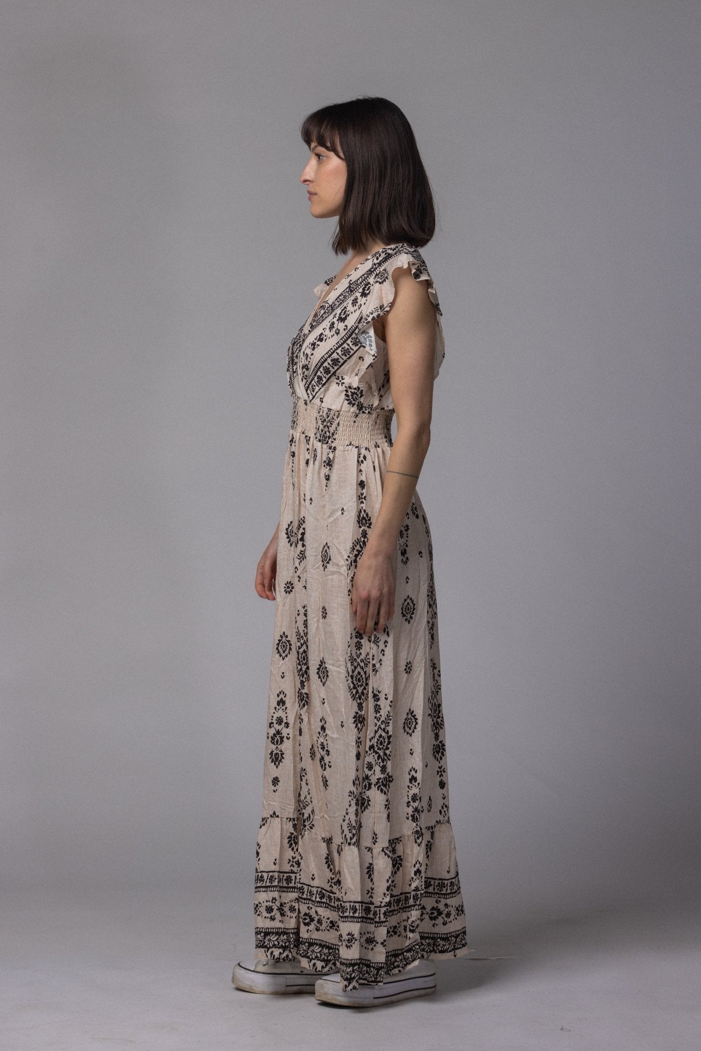 Robe Inda avec col V - La Doudounerie