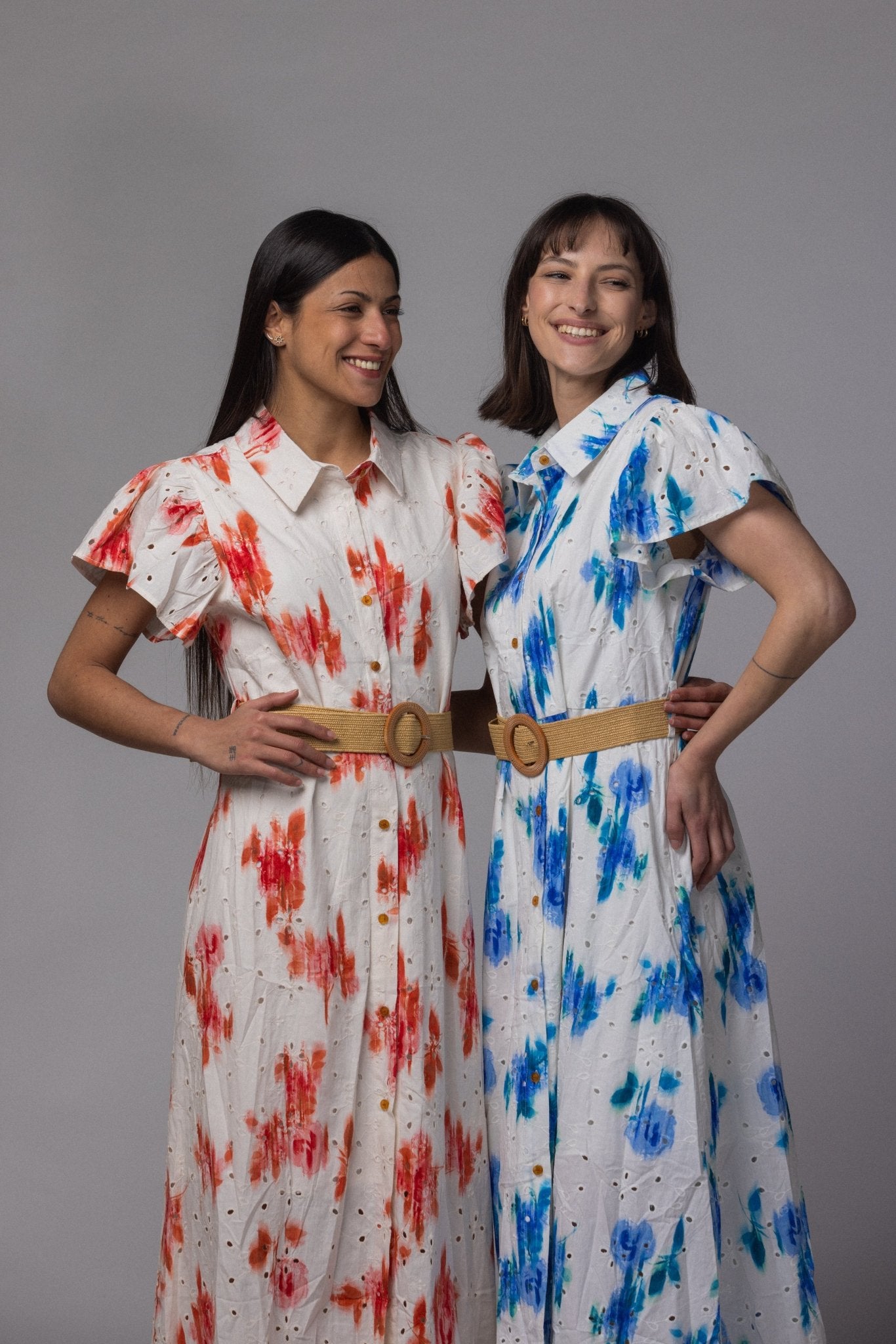 Robe longue avec ceinture - La Doudounerie