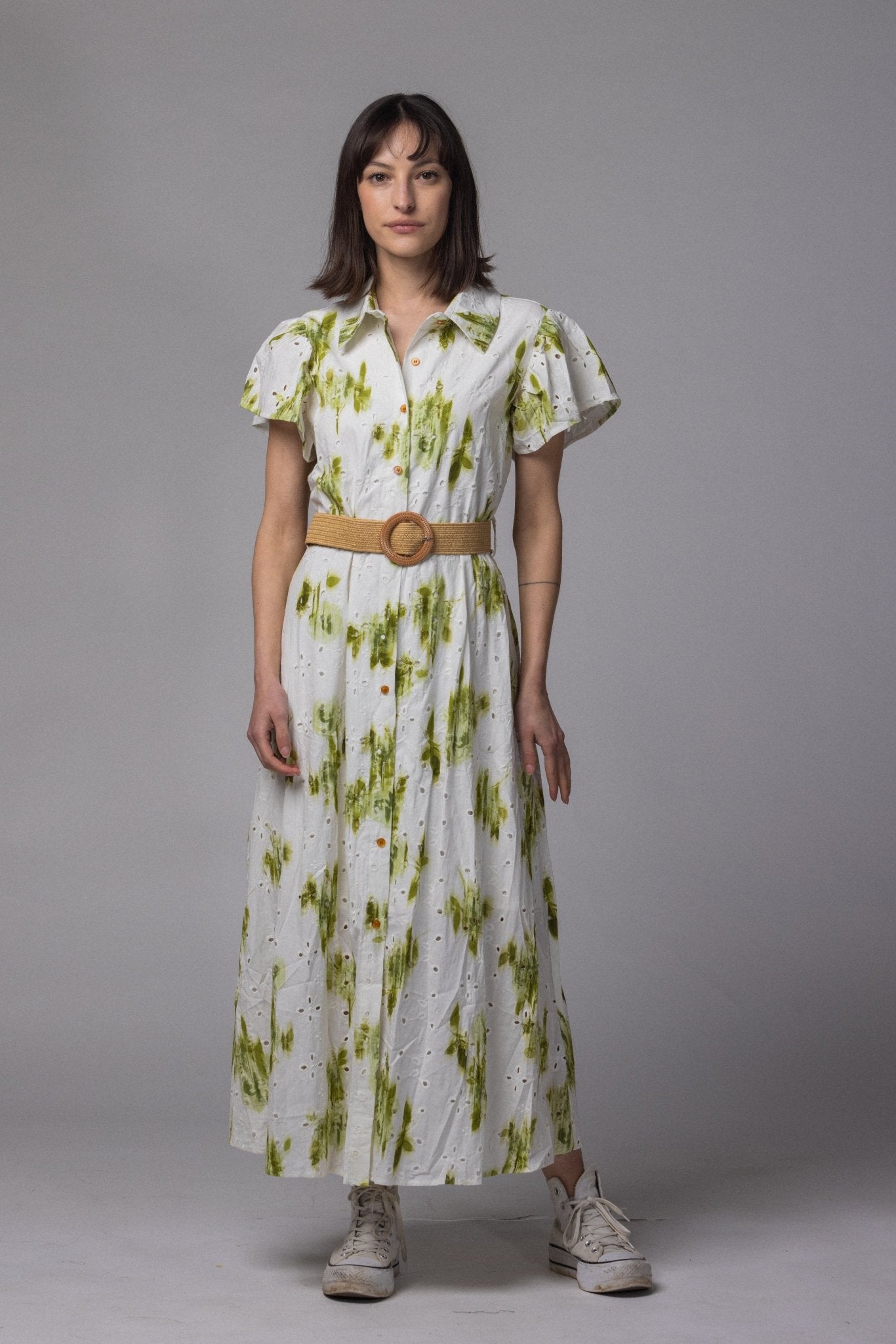Robe longue avec ceinture - La Doudounerie