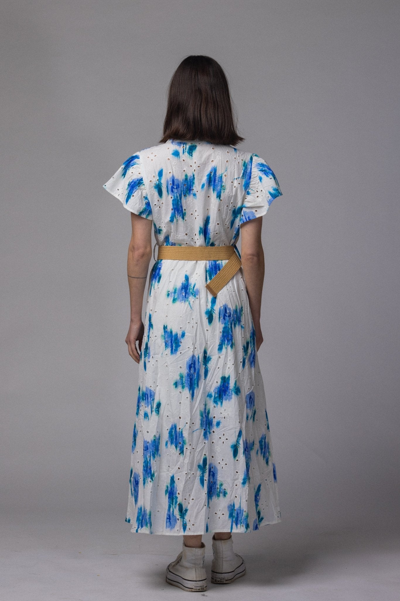 Robe longue avec ceinture - La Doudounerie