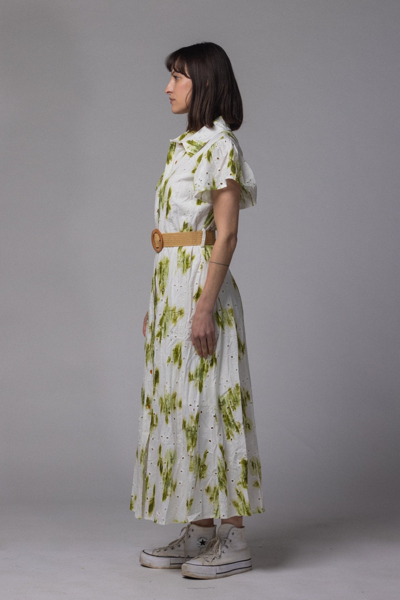 Robe longue avec ceinture - La Doudounerie
