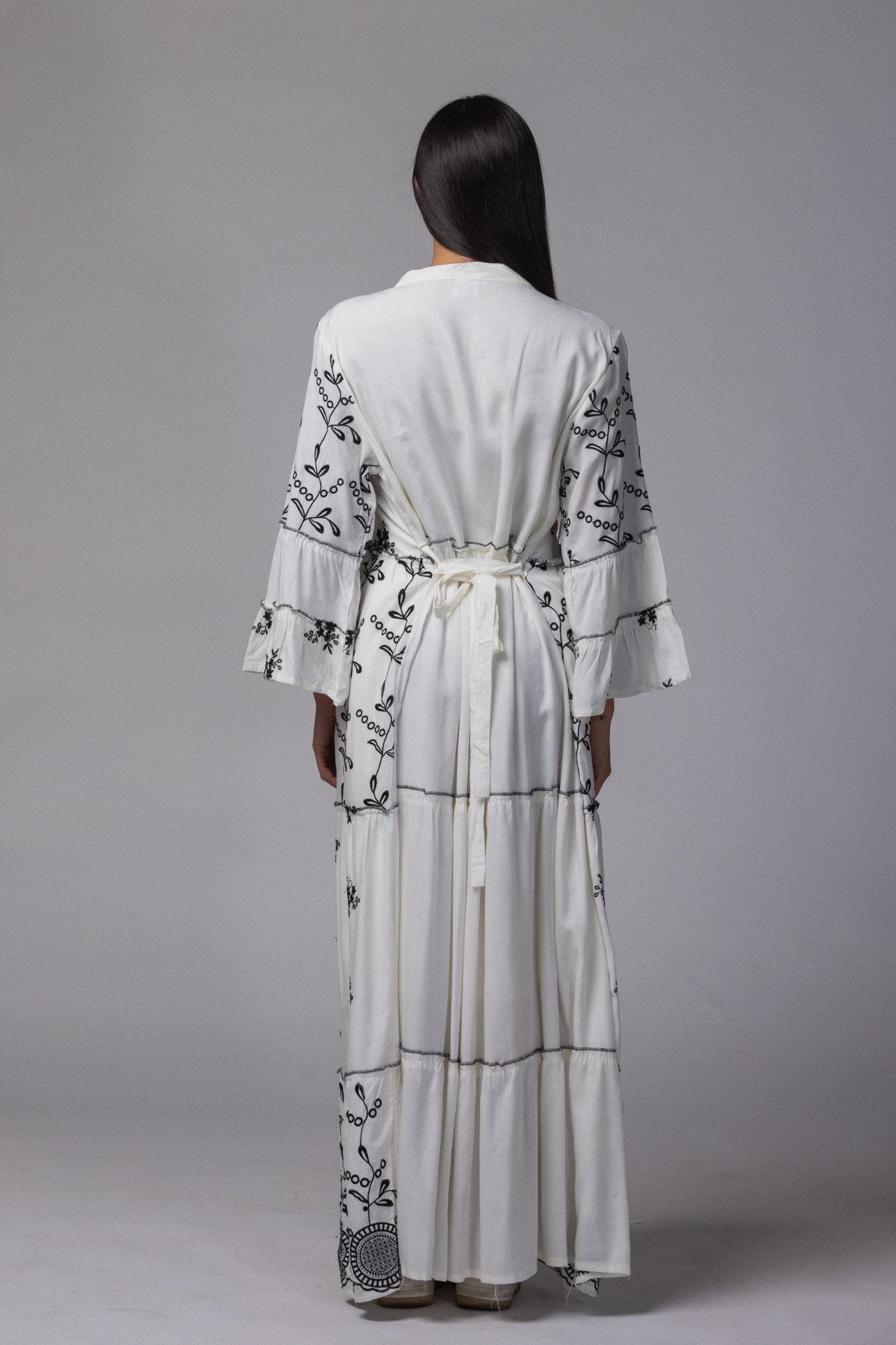 Robe longue avec frange - La Doudounerie