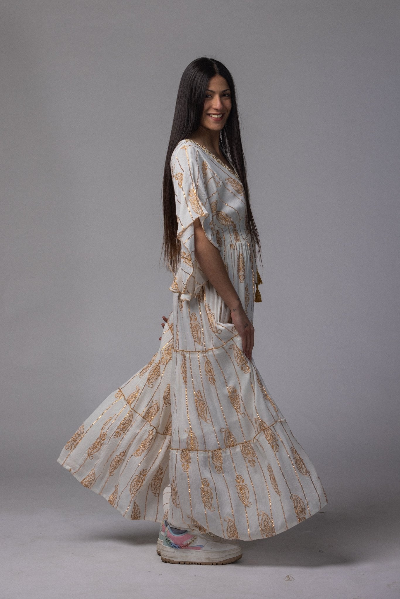 Robe longue brodé - La Doudounerie