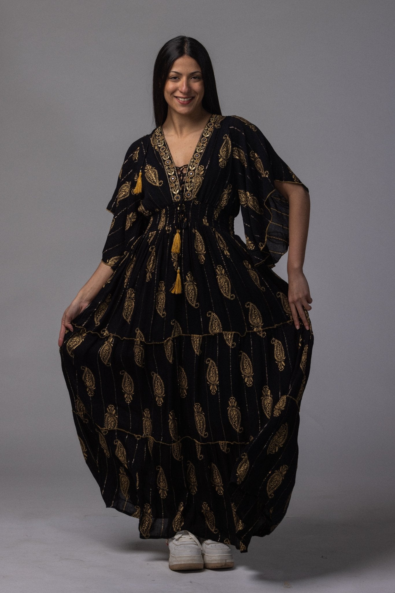 Robe longue brodé - La Doudounerie