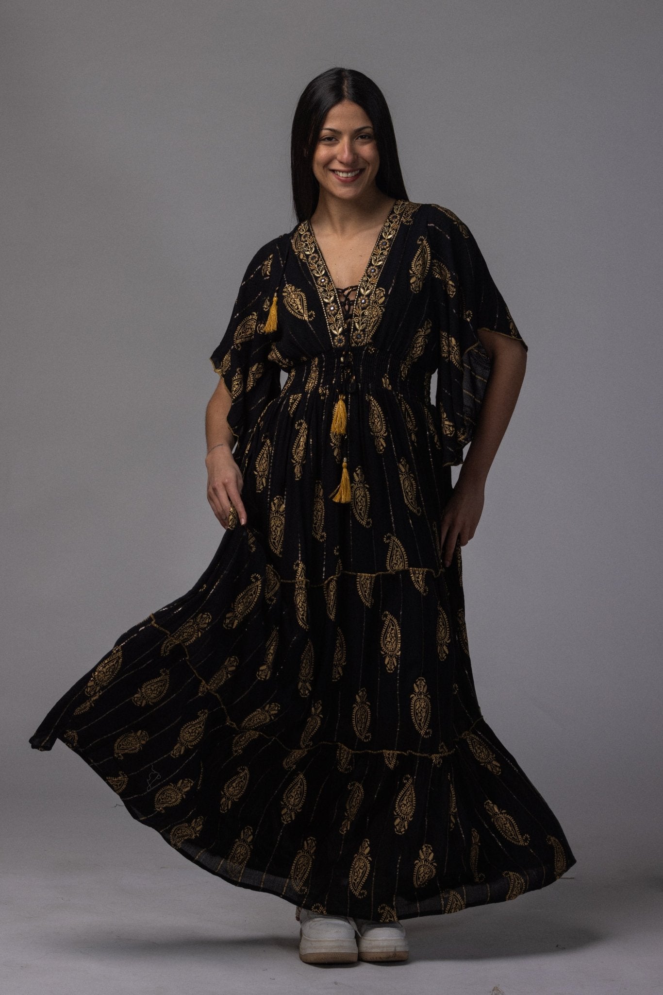 Robe longue brodé - La Doudounerie