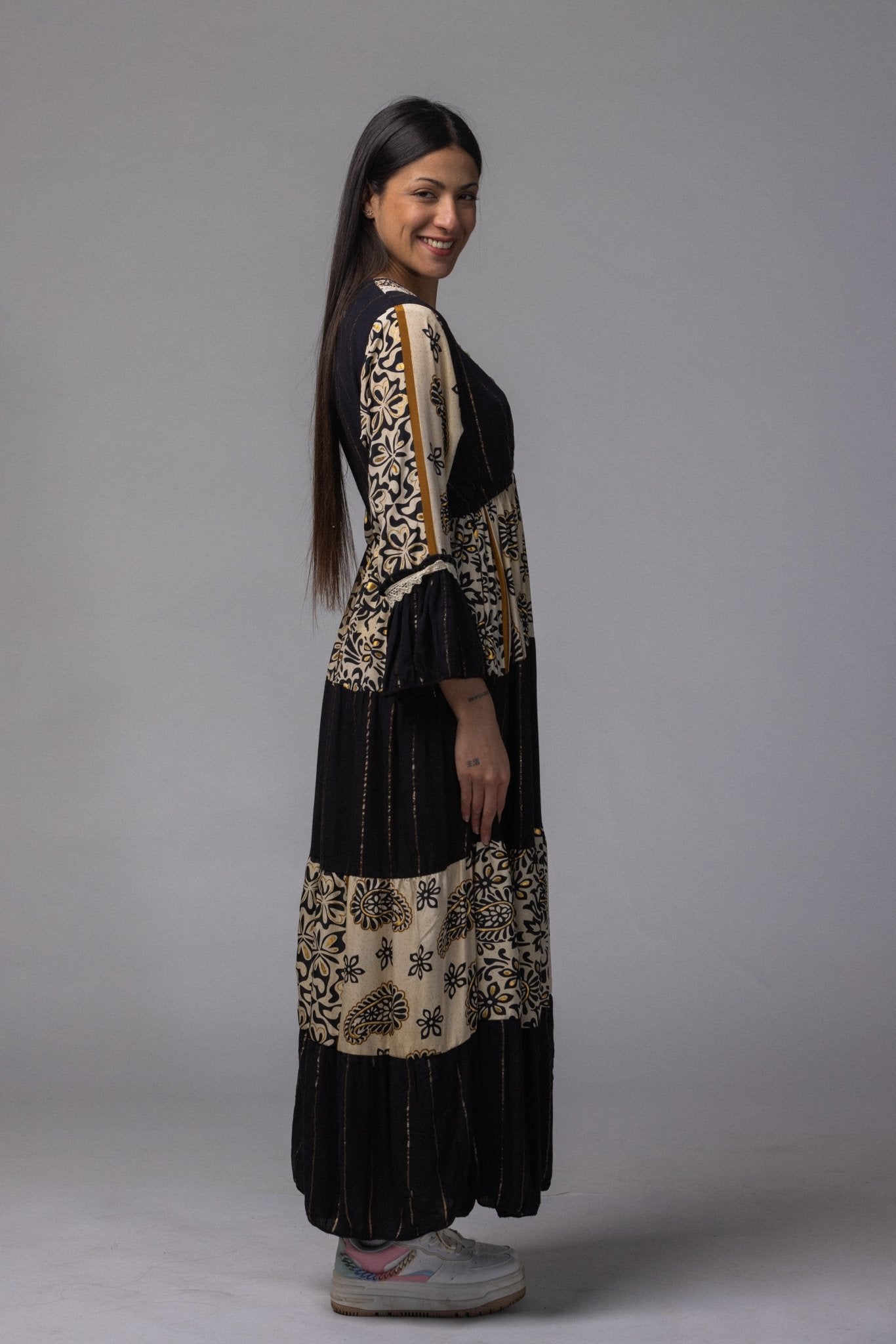 Robe longue brodé - La Doudounerie