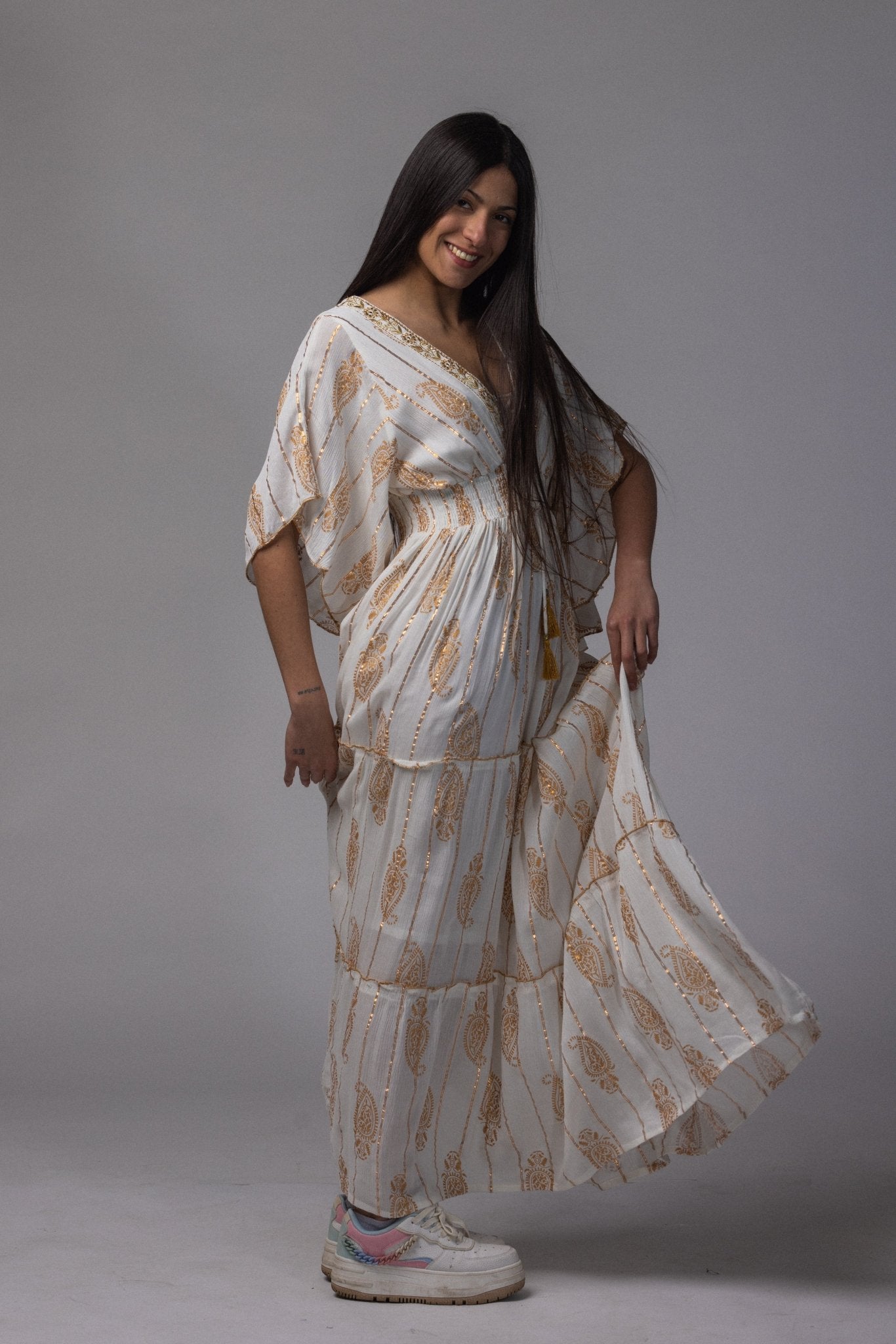 Robe longue brodé - La Doudounerie