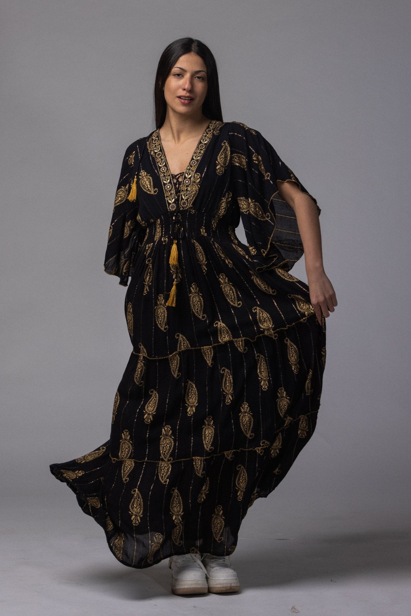 Robe longue brodé - La Doudounerie