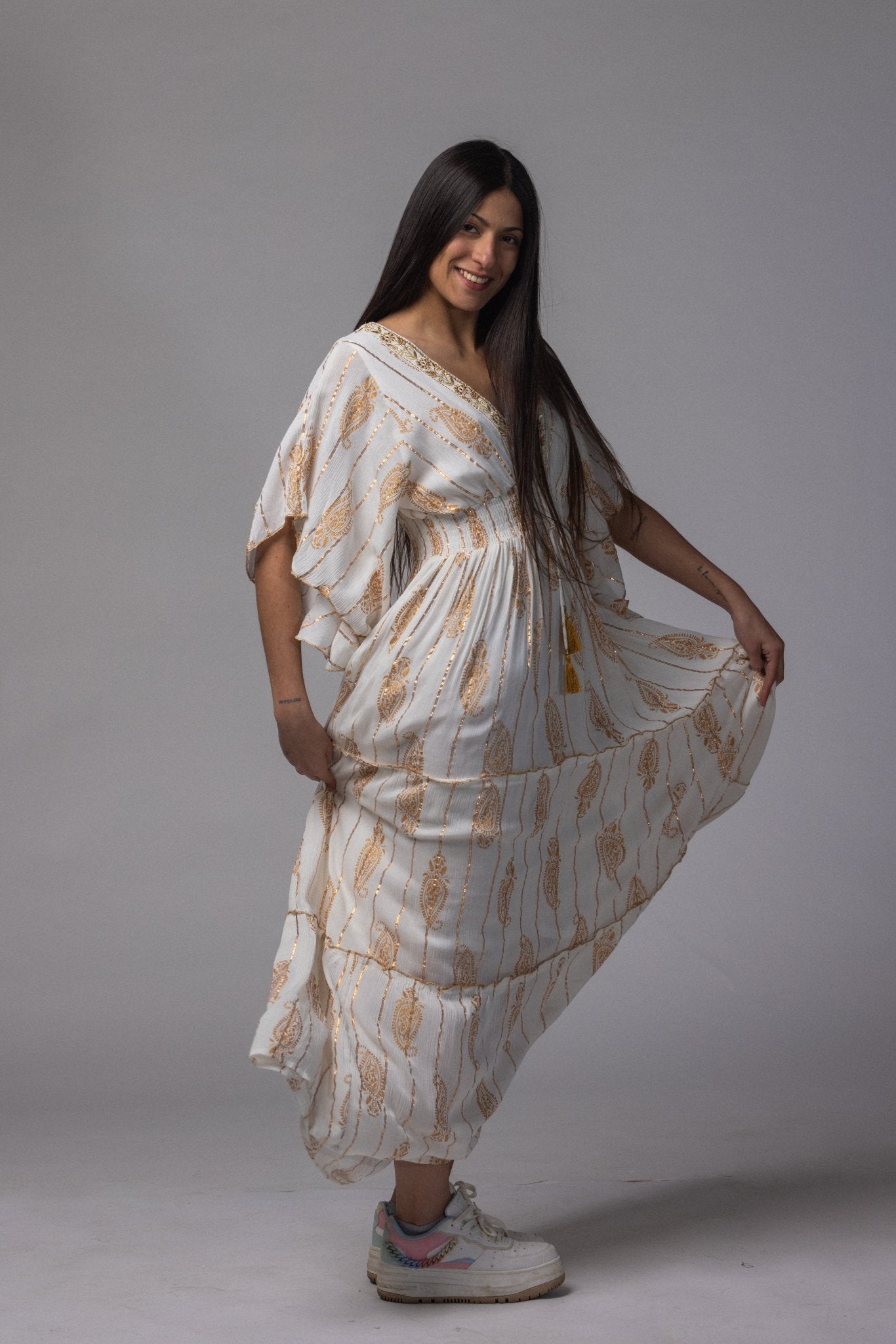 Robe longue brodé - La Doudounerie