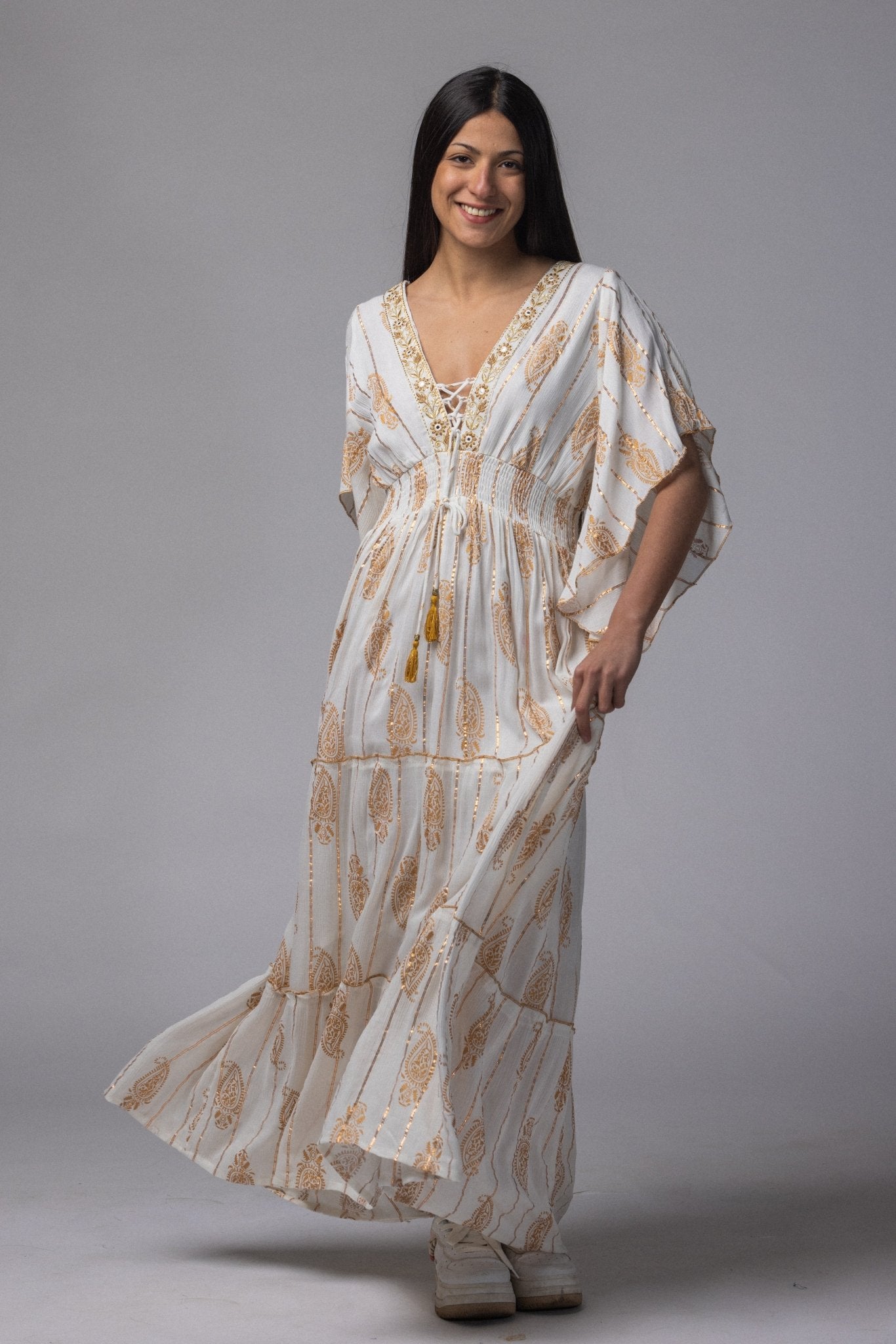 Robe longue brodé - La Doudounerie