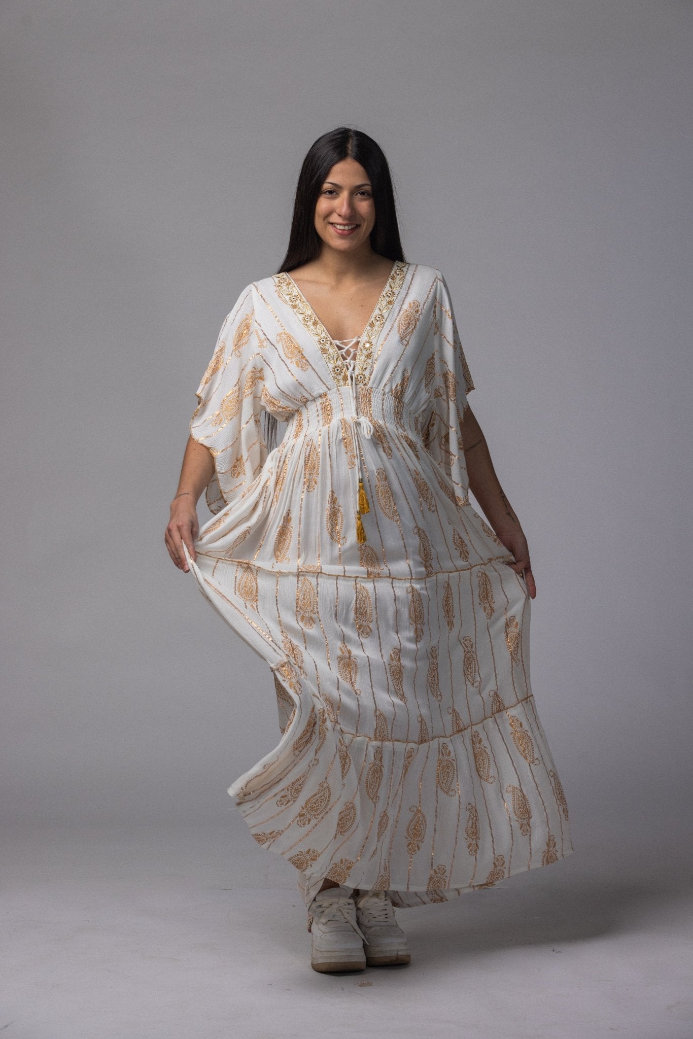 Robe longue brodé - La Doudounerie