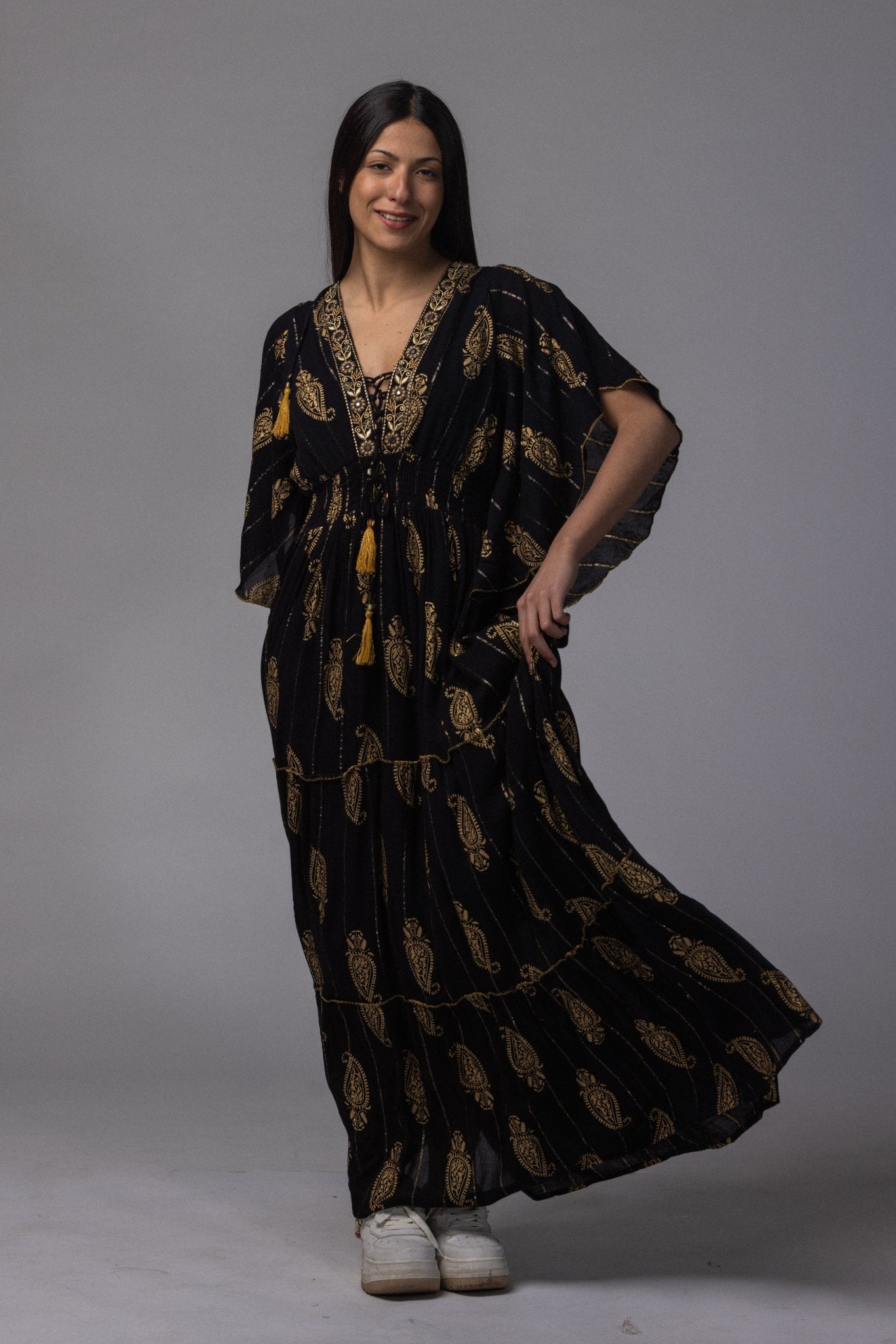 Robe longue brodé - La Doudounerie