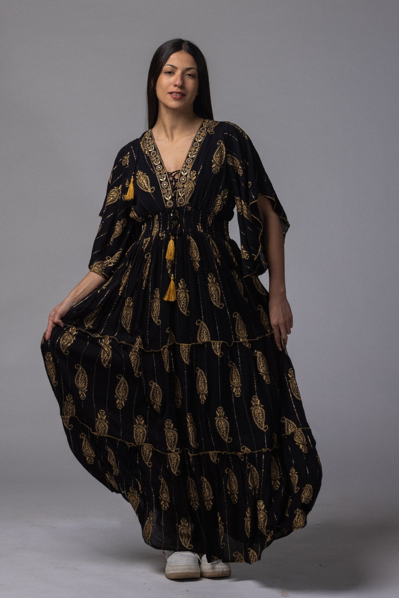 Robe longue brodé - La Doudounerie