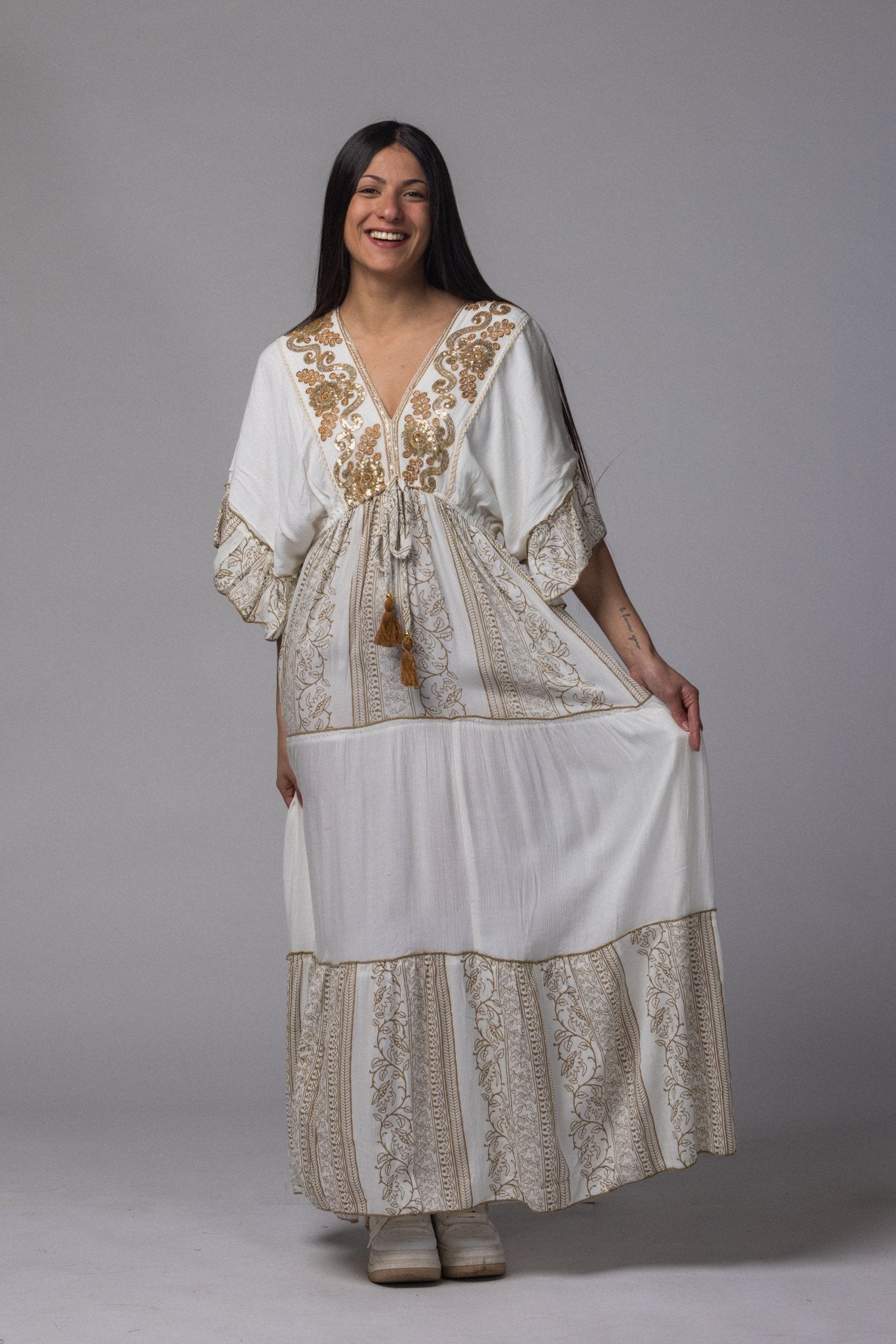 Robe longue doré - La Doudounerie
