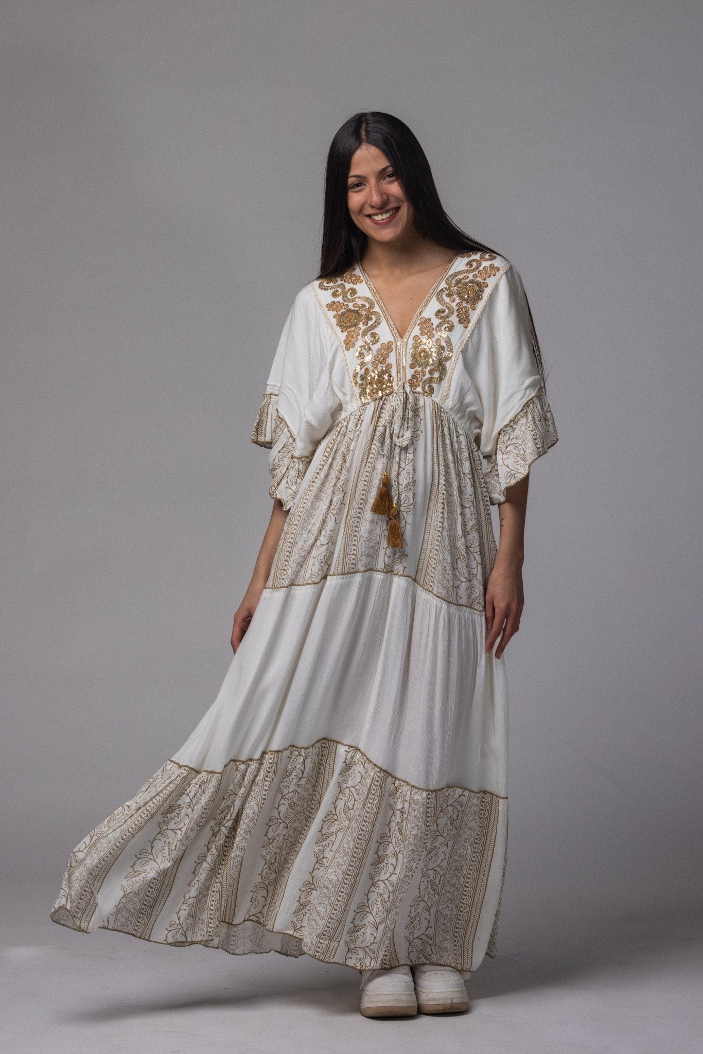 Robe longue doré - La Doudounerie