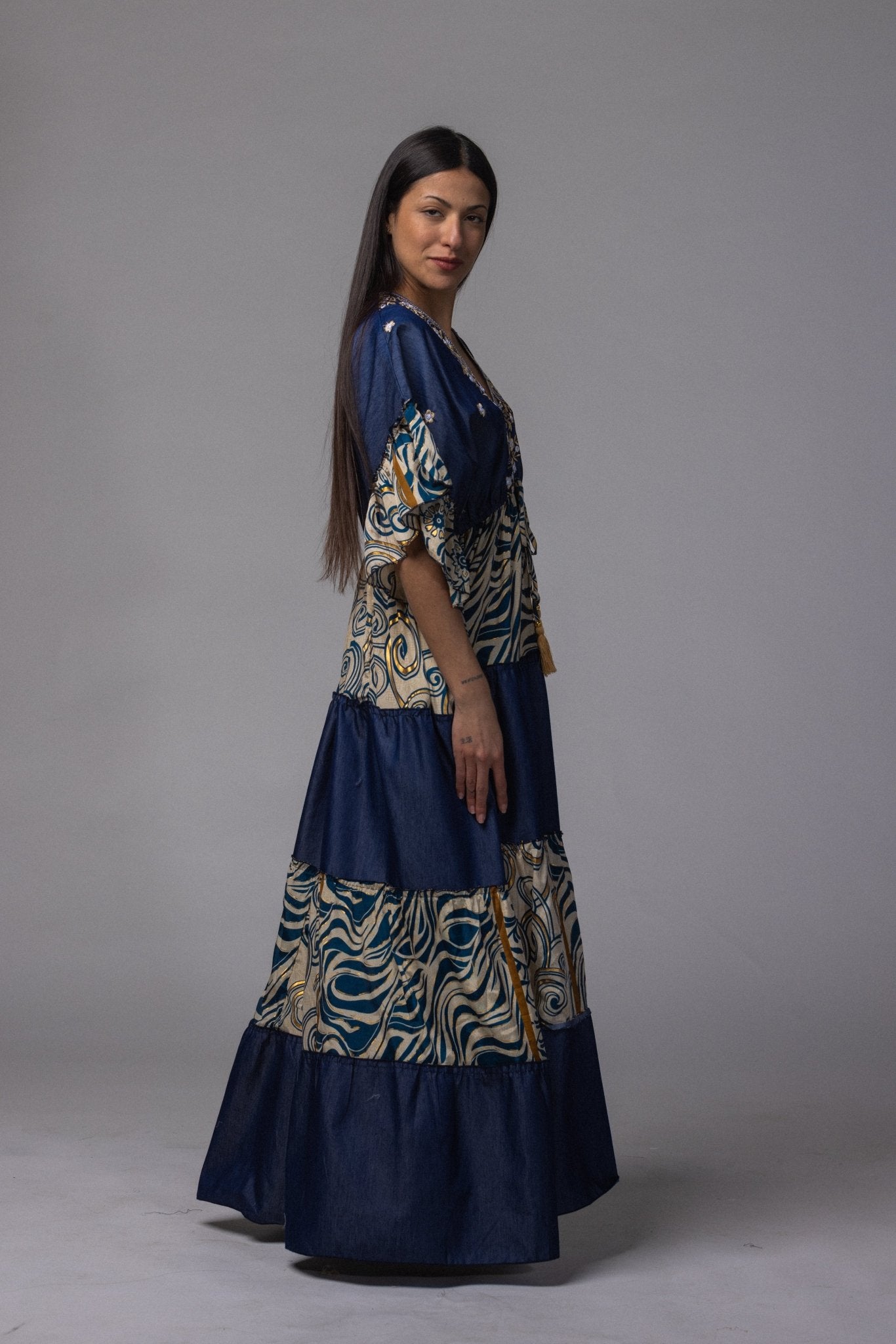 Robe longue patch détaillé - La Doudounerie