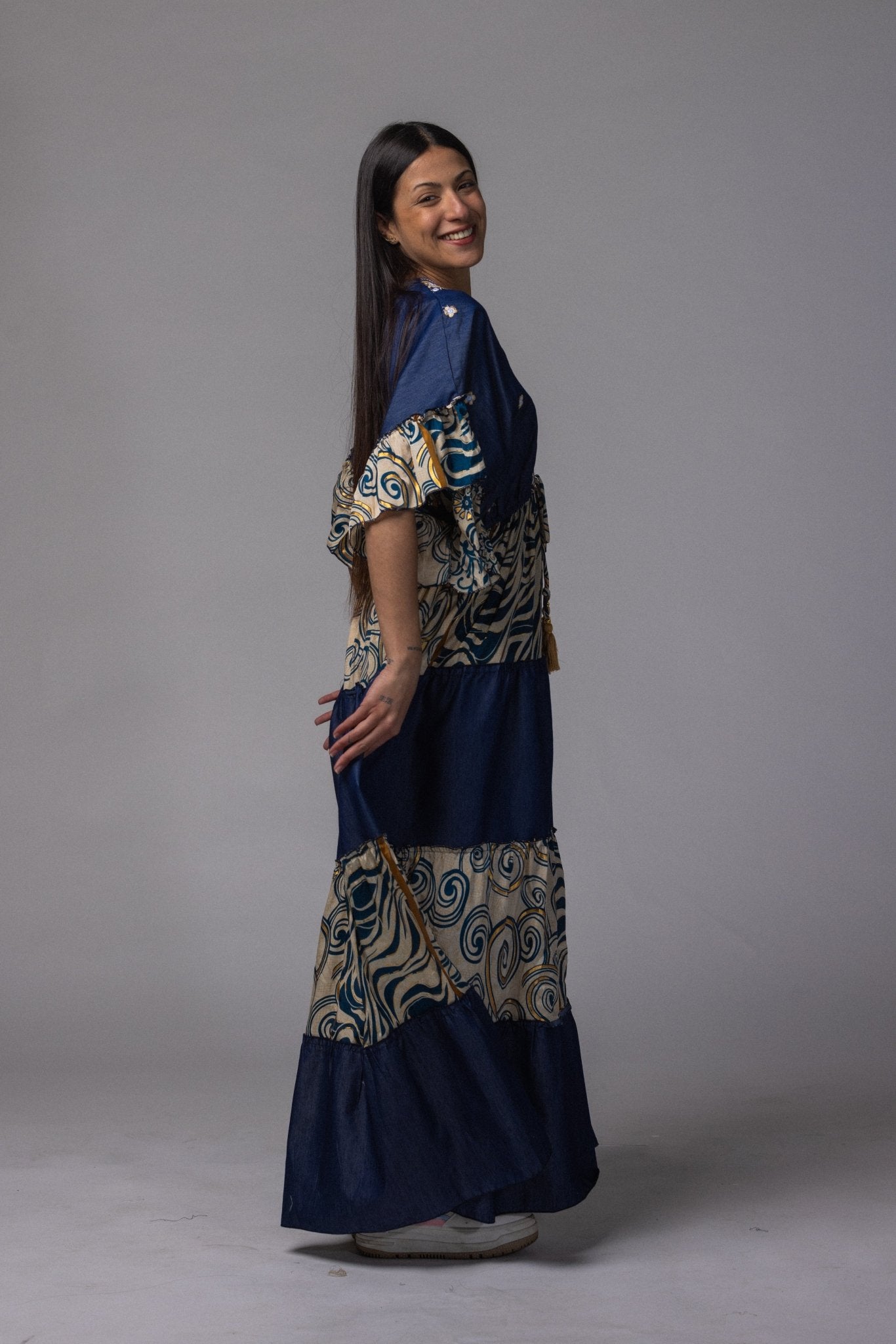 Robe longue patch détaillé - La Doudounerie