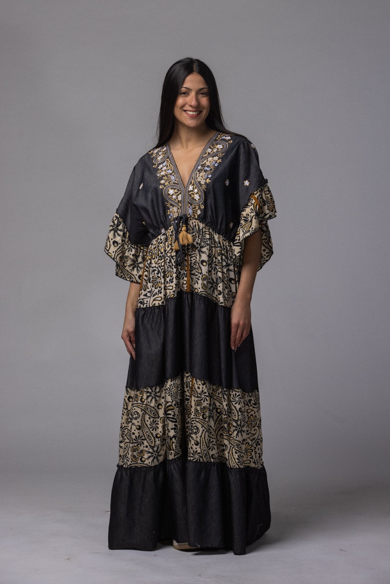 Robe longue patch détaillé - La Doudounerie
