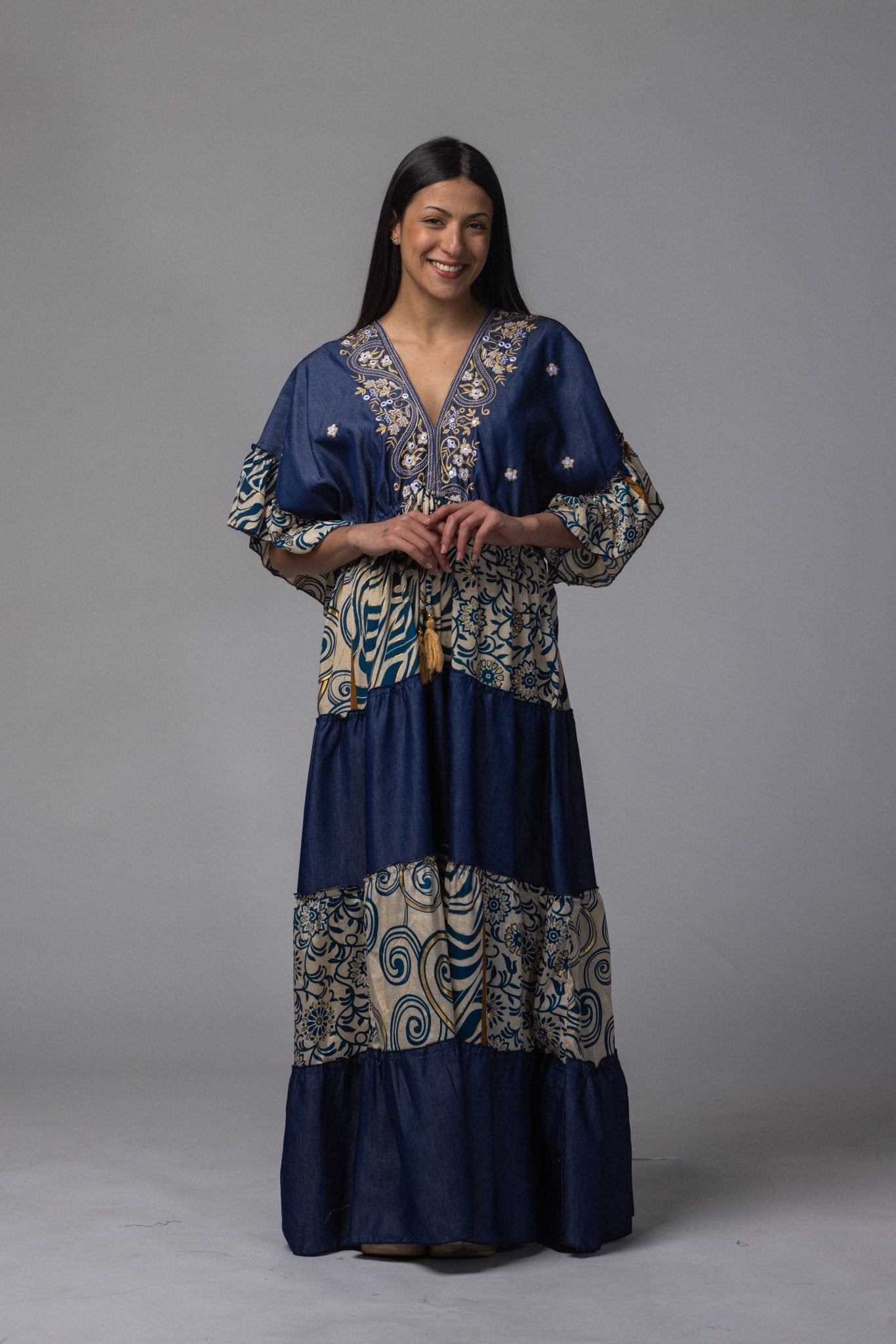 Robe longue patch détaillé - La Doudounerie