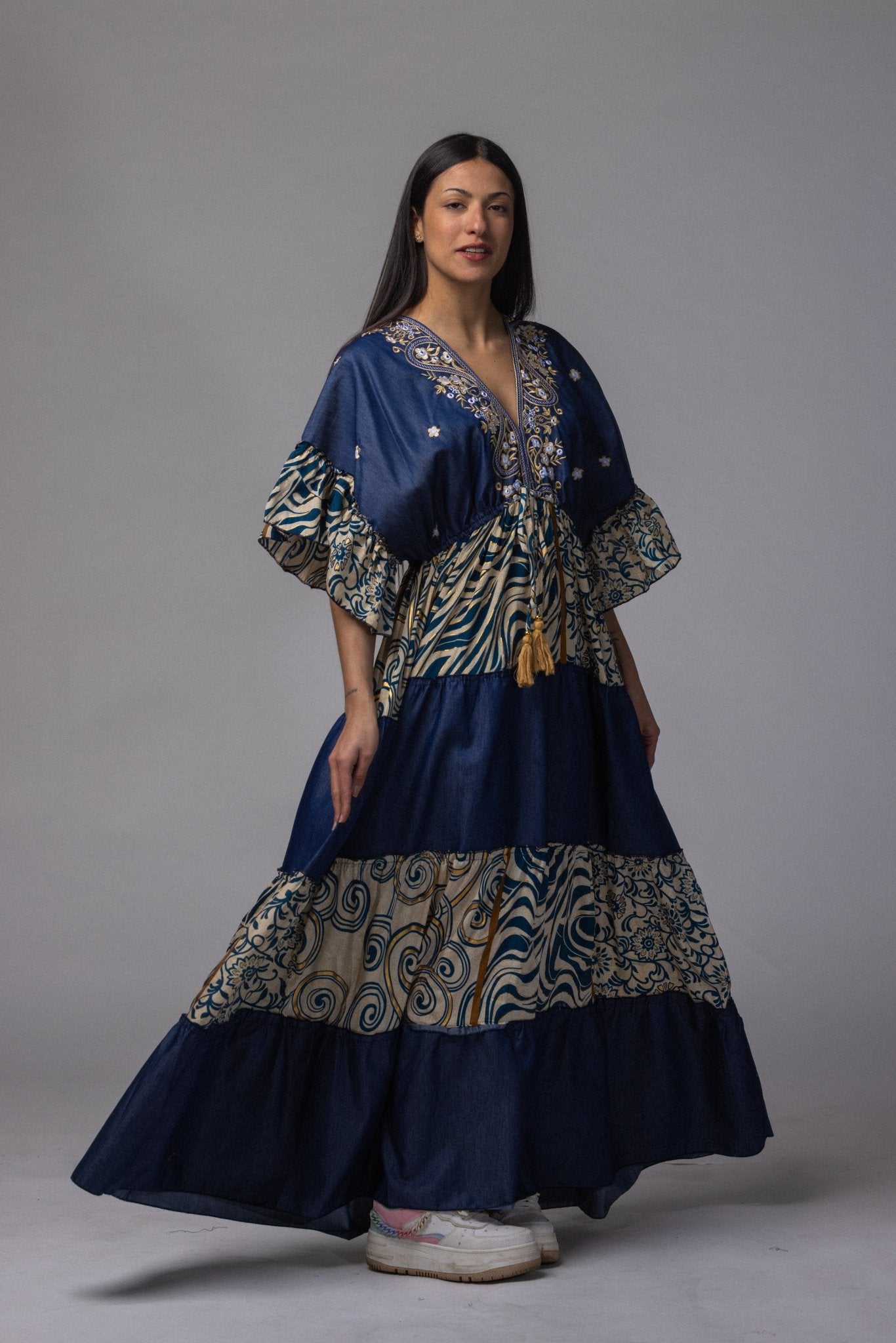 Robe longue patch détaillé - La Doudounerie