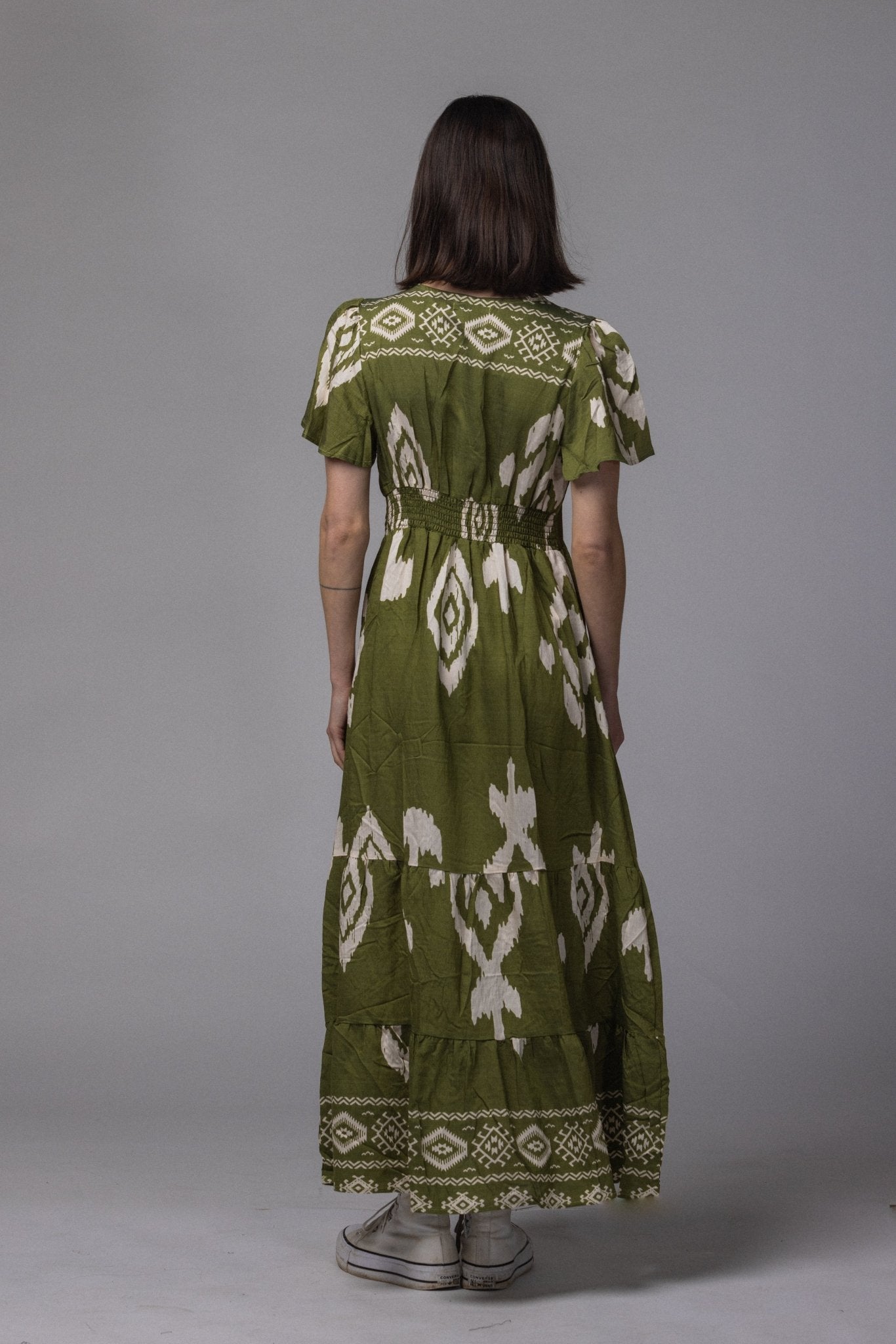 Robe patch col V - La Doudounerie