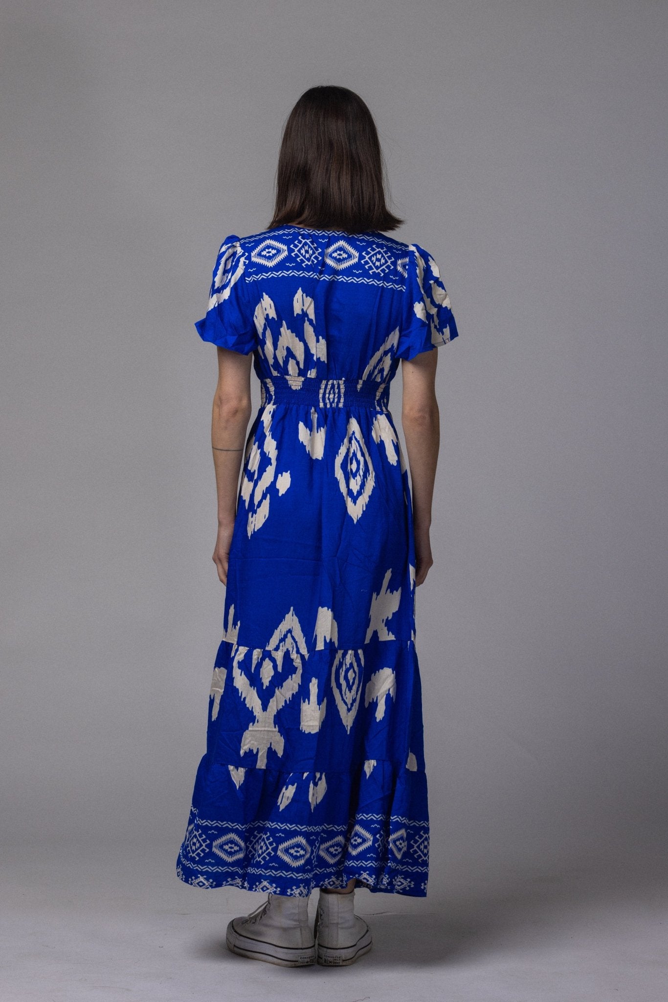 Robe patch col V - La Doudounerie