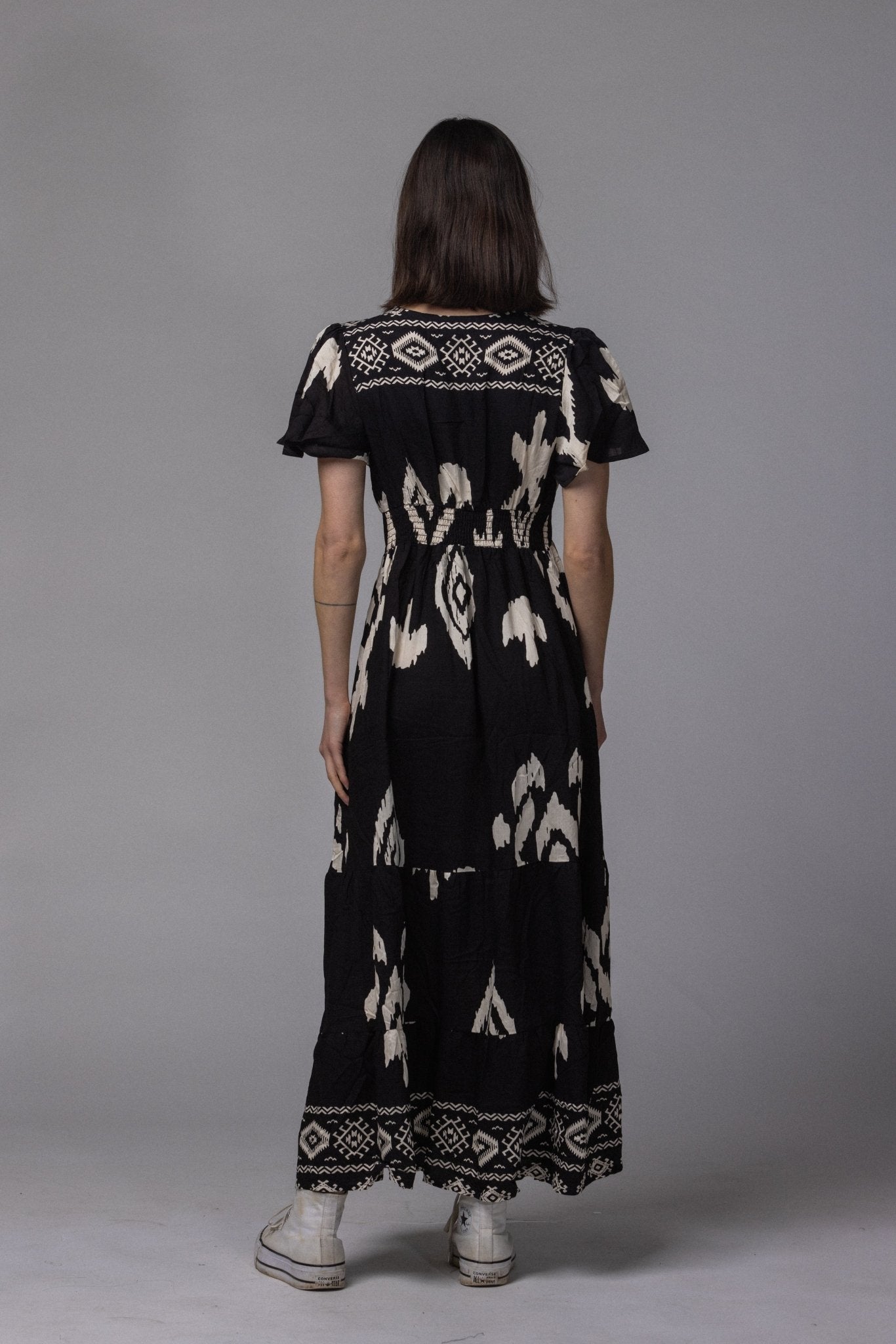 Robe patch col V - La Doudounerie