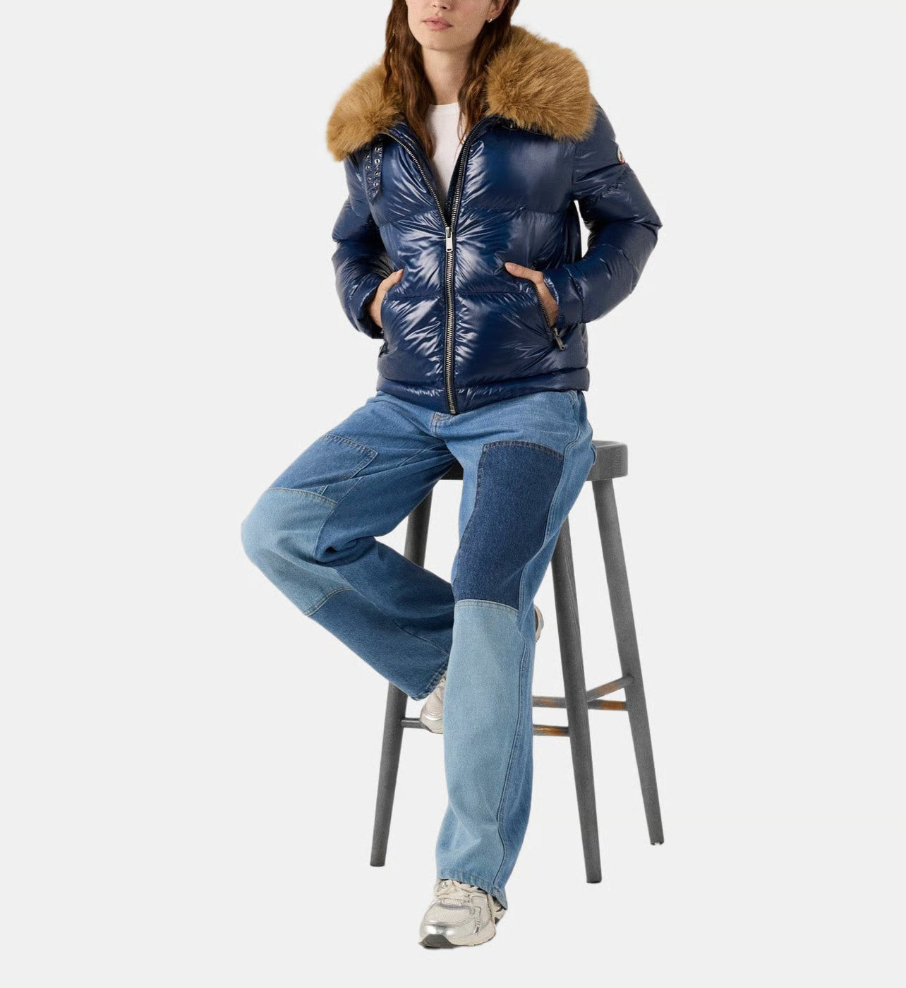 Doudoune Grand Froid brillante fausse fourrure Nevada shiny - JOTT