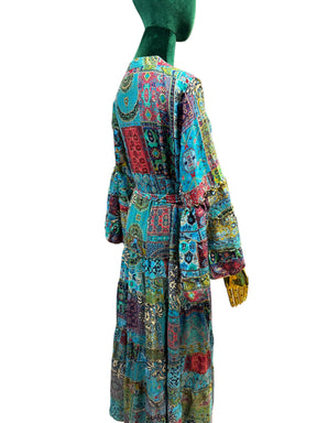 Robe longue soie
