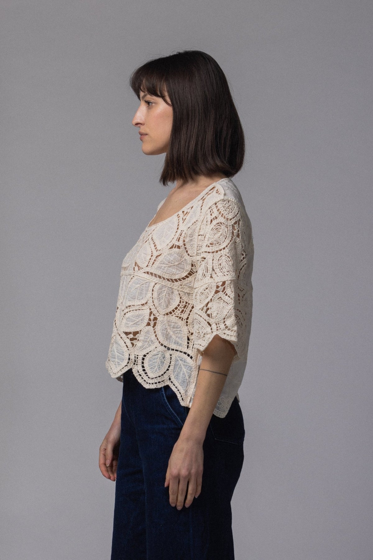 Haut Dentelle Crop - La Doudounerie