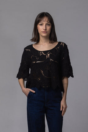 Haut Dentelle Crop - La Doudounerie
