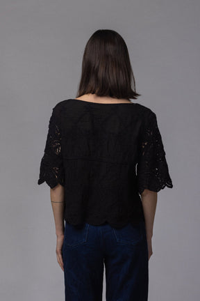 Haut Dentelle Crop - La Doudounerie