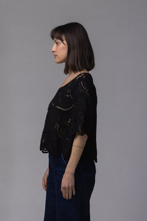 Haut Dentelle Crop - La Doudounerie