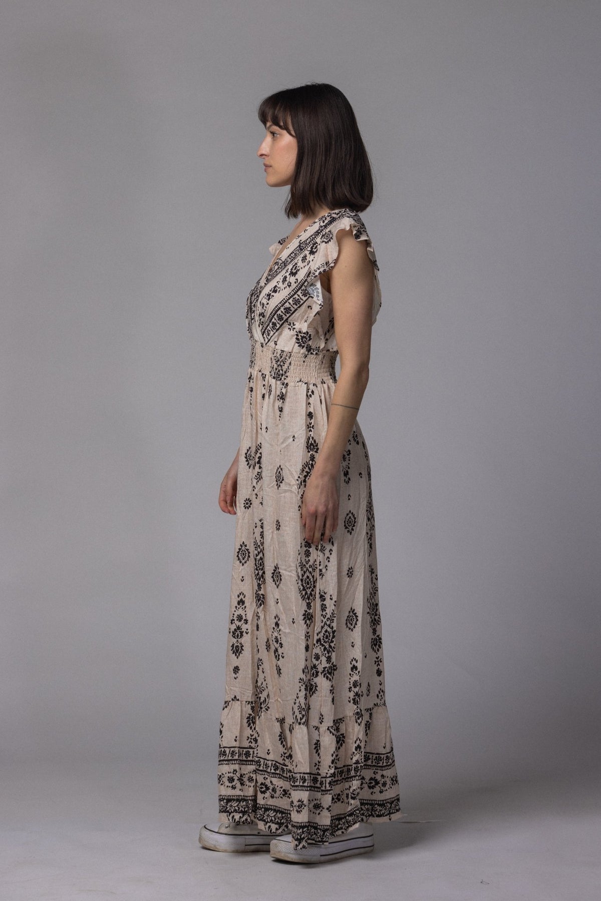 Robe Inda avec col V - La Doudounerie