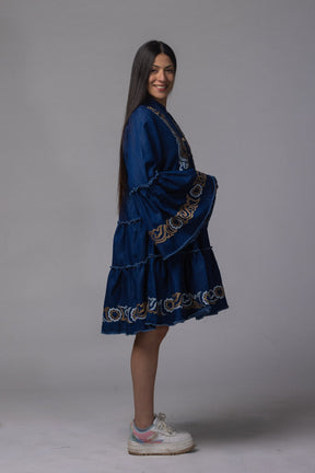 Robe jean brodé - La Doudounerie