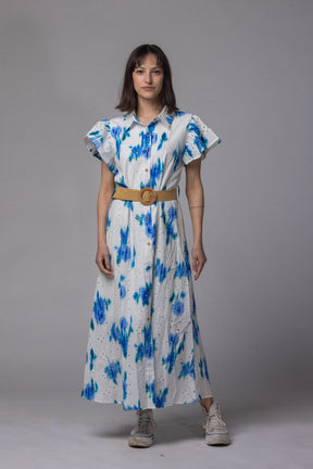 Robe longue avec ceinture - La Doudounerie