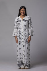 Robe longue avec frange - La Doudounerie
