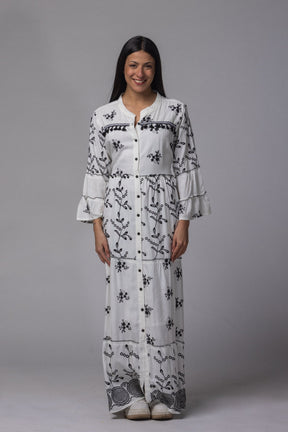 Robe longue avec frange - La Doudounerie