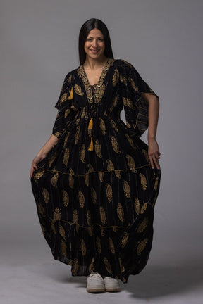 Robe longue brodé - La Doudounerie