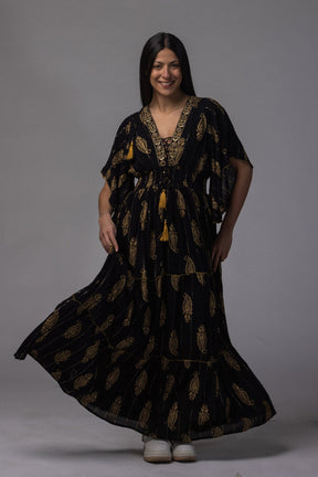 Robe longue brodé - La Doudounerie