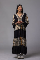 Robe longue brodé - La Doudounerie